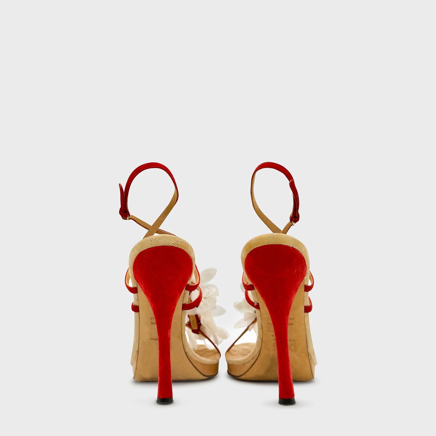 Sandale Rouge Fleur Dolce Gabbana 2000