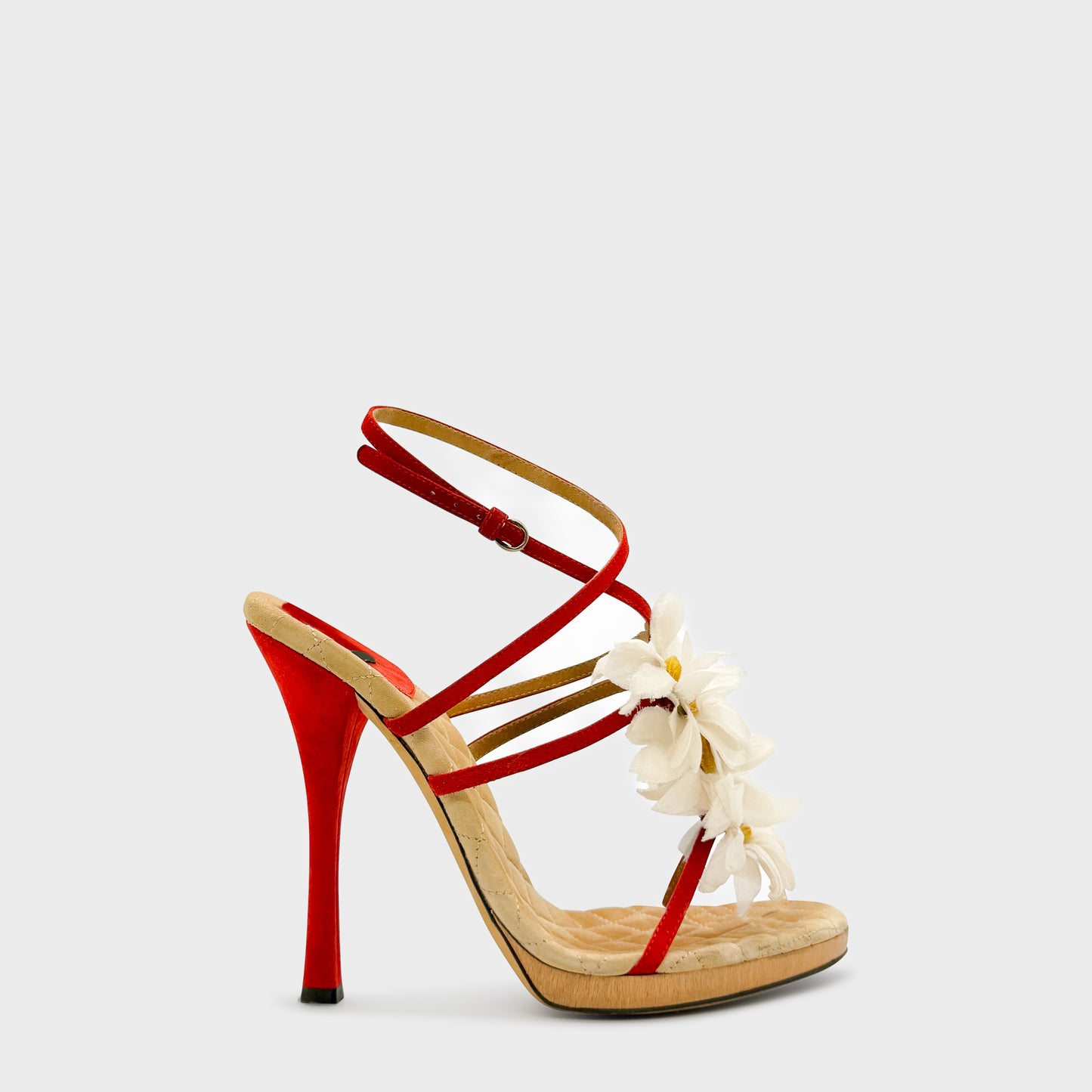 Sandale Rouge Fleur Dolce Gabbana 2000