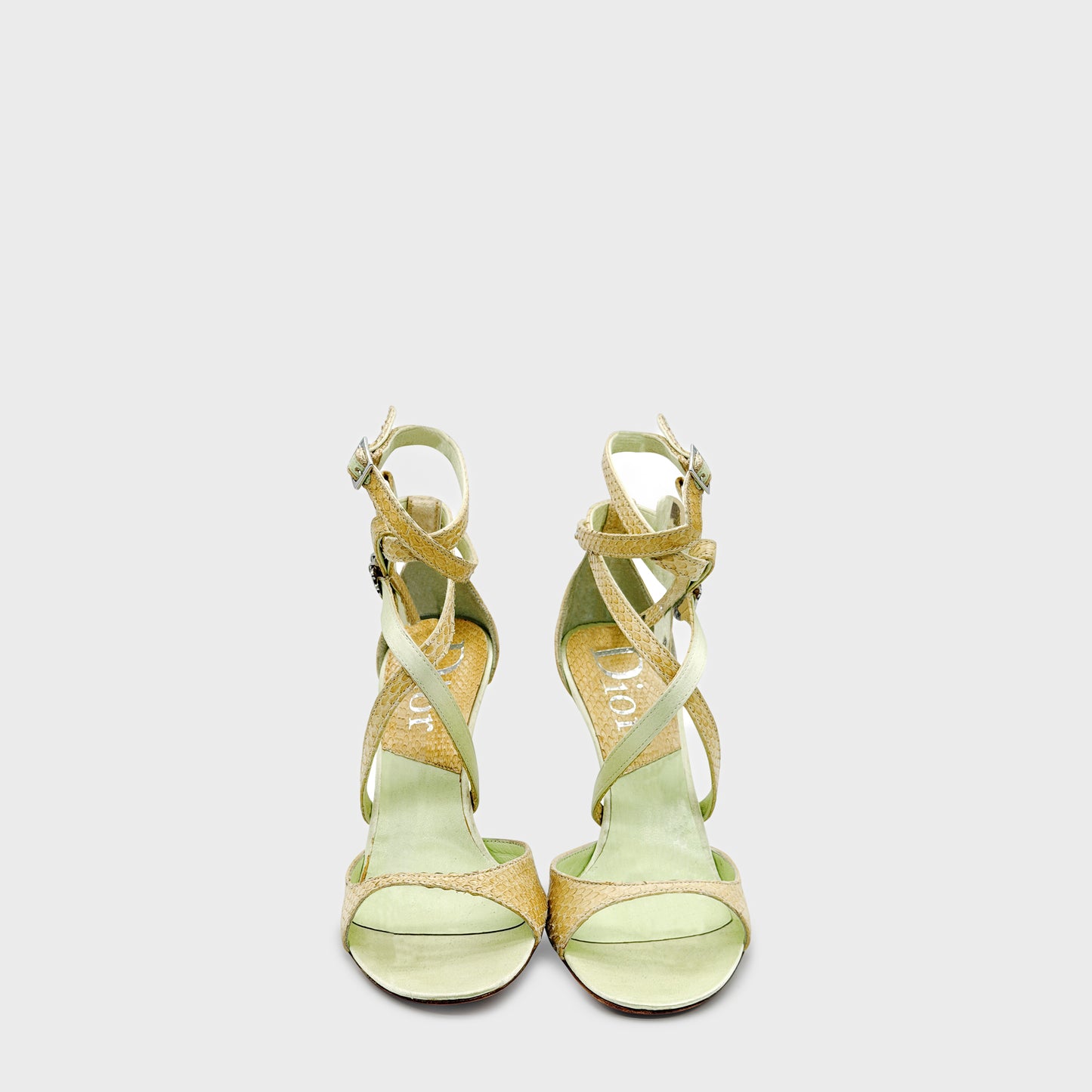 Escarpin Python Jaune Christian Dior 2000 par John Galliano