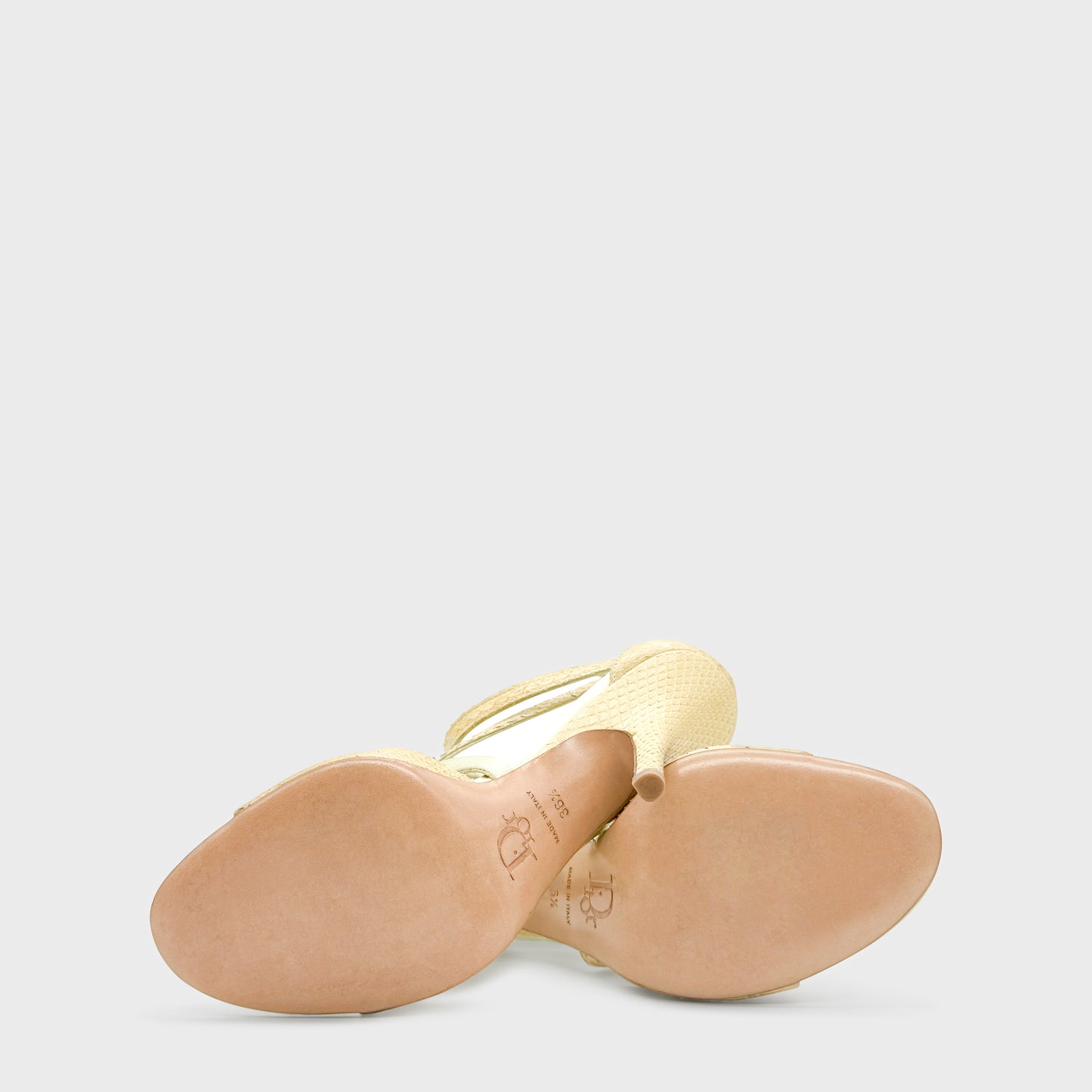 Escarpin Python Jaune Christian Dior 2000 par John Galliano