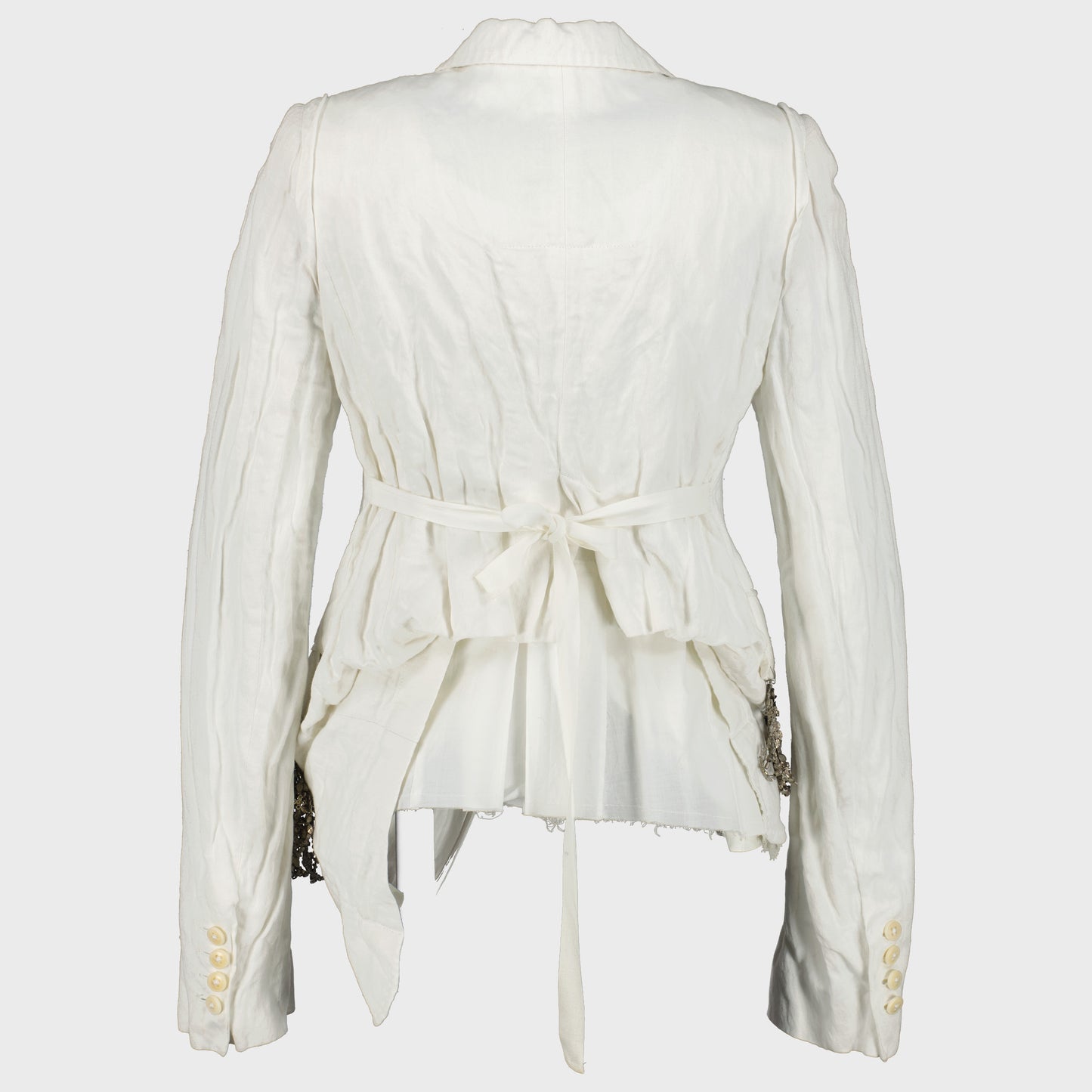 Ann Demeulemeester veste destructuré blanche 90's