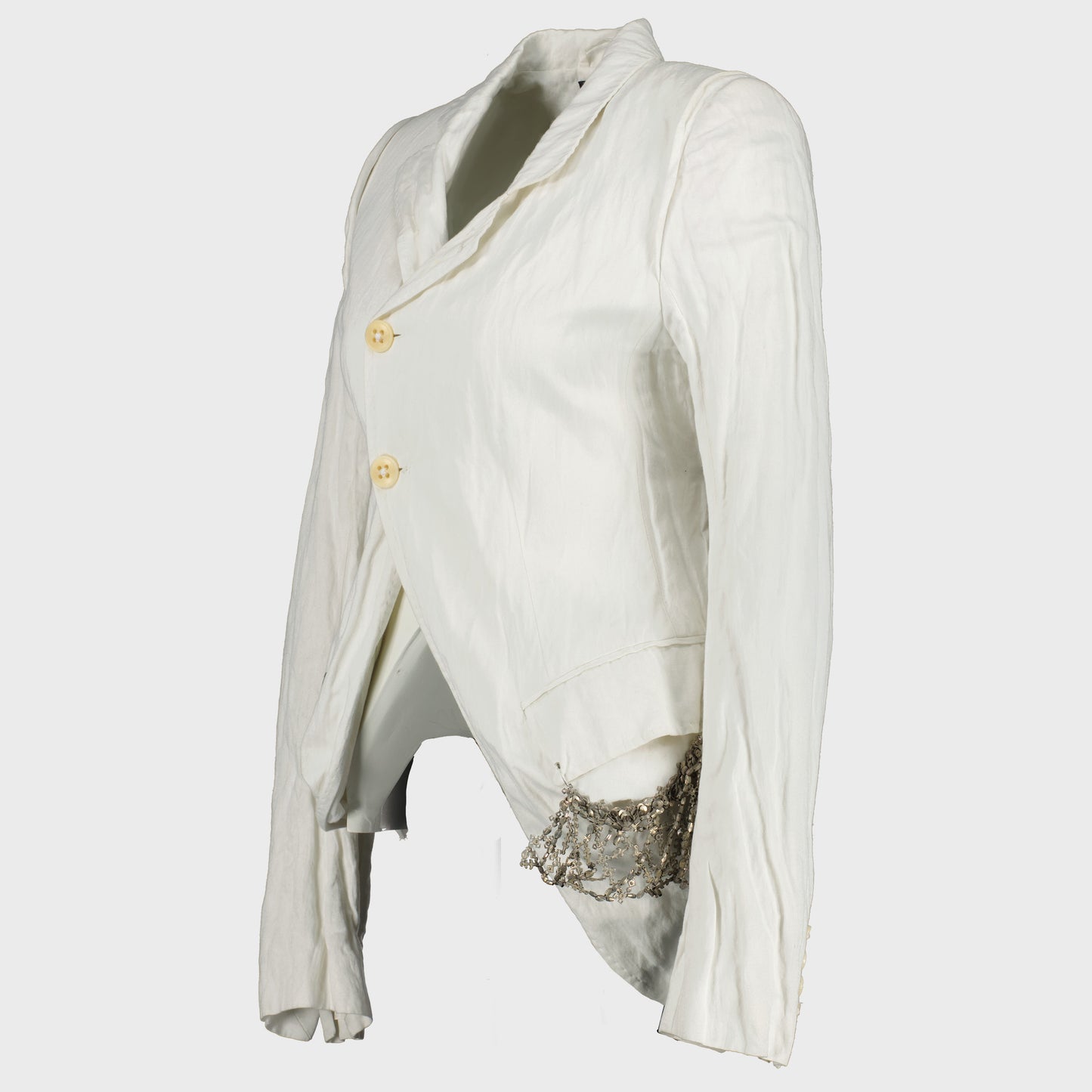 Ann Demeulemeester veste destructuré blanche 90's