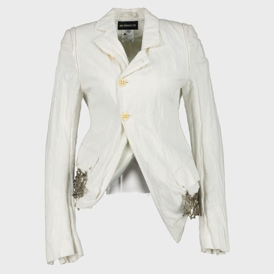 Ann Demeulemeester veste destructuré blanche 90's