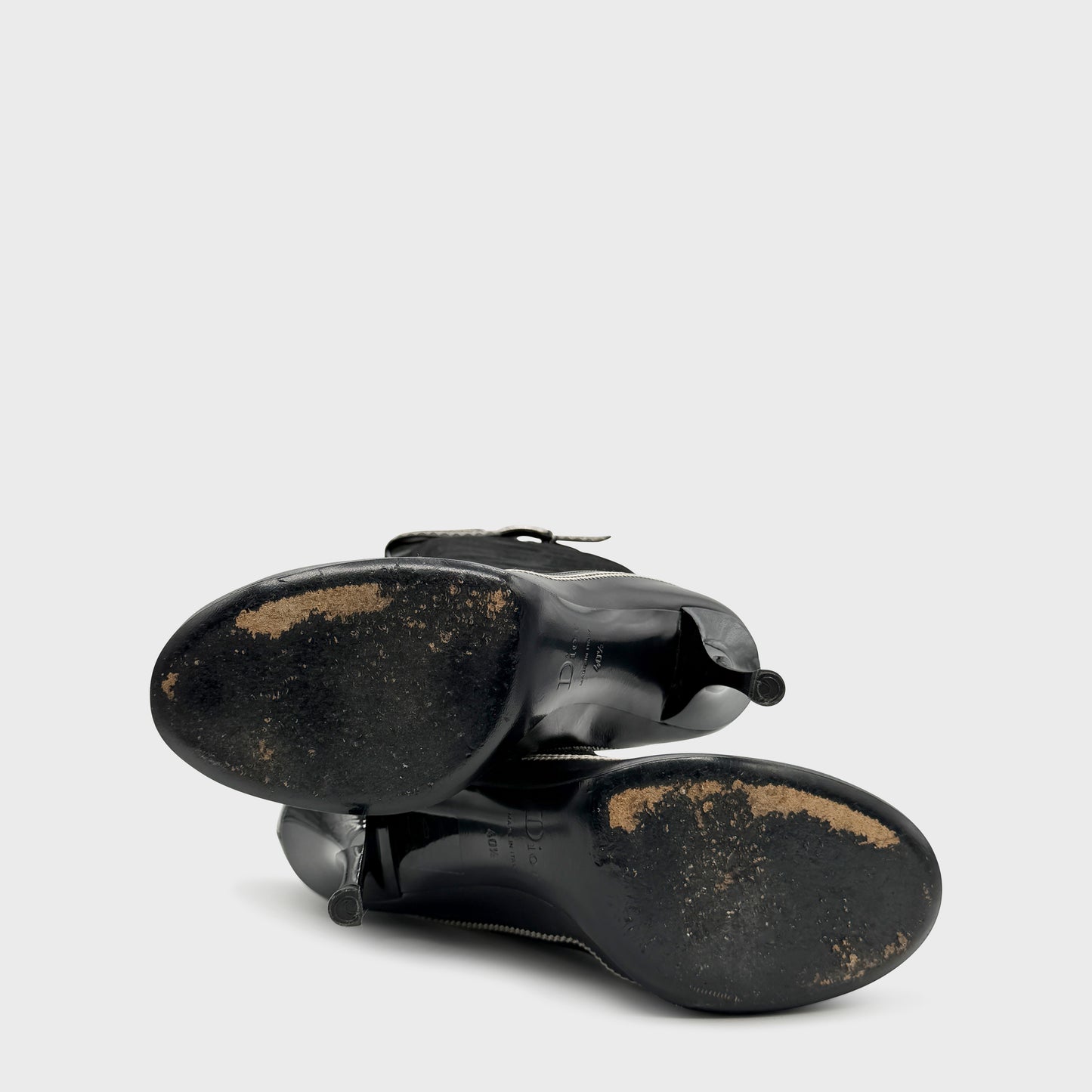 Black suede boots by Christian Dior SS 2005, designed by John Galliano