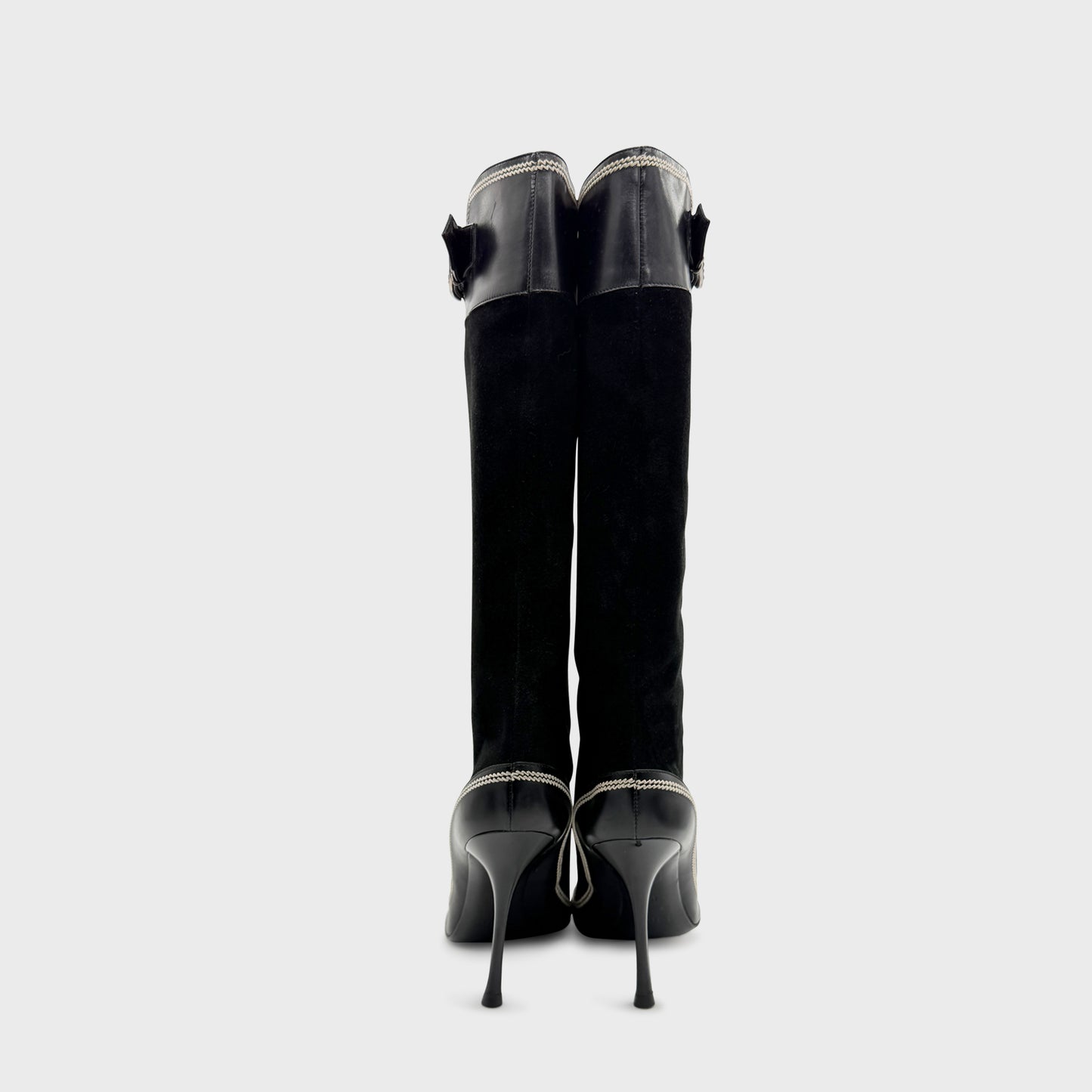 Black suede boots by Christian Dior SS 2005, designed by John Galliano