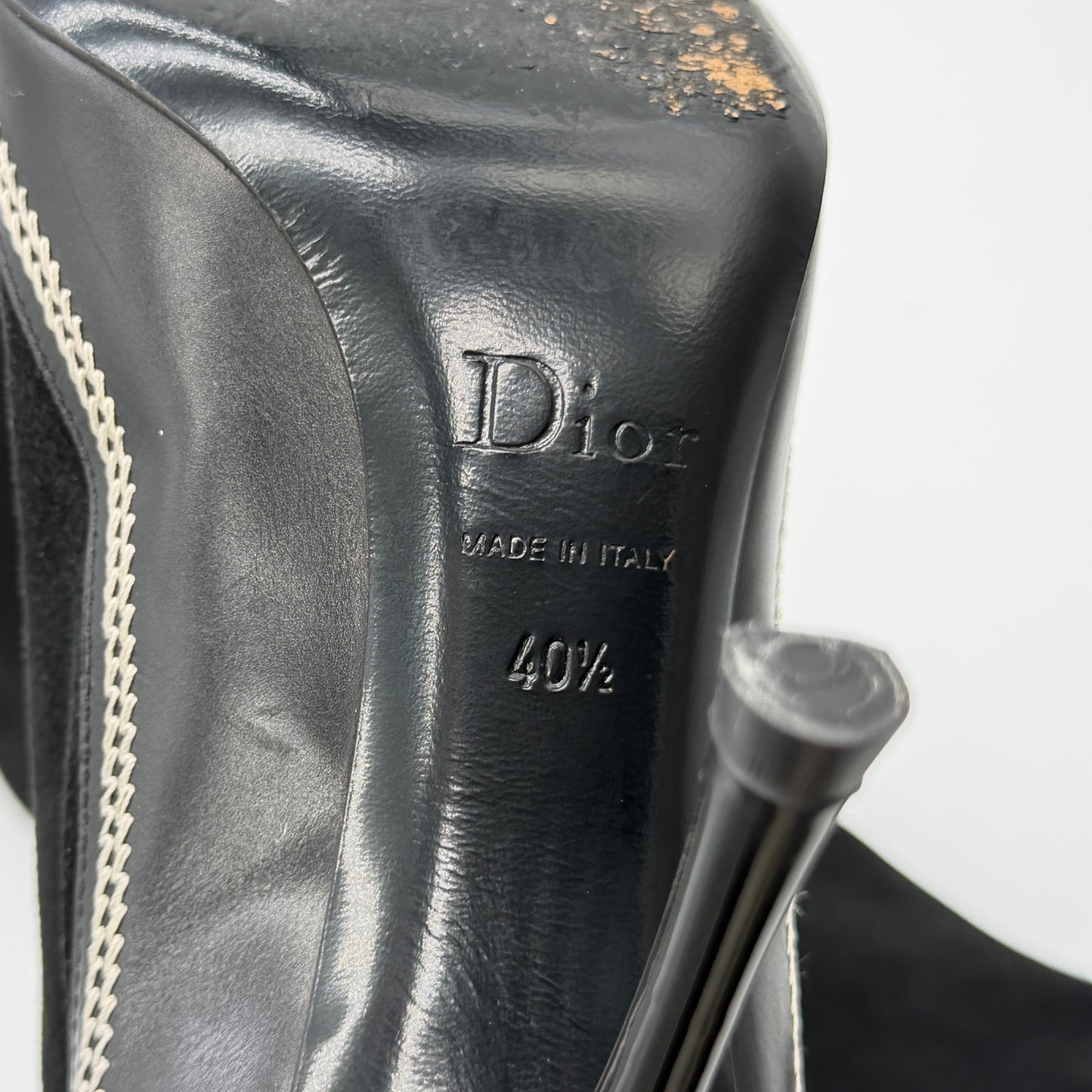 Black suede boots by Christian Dior SS 2005, designed by John Galliano