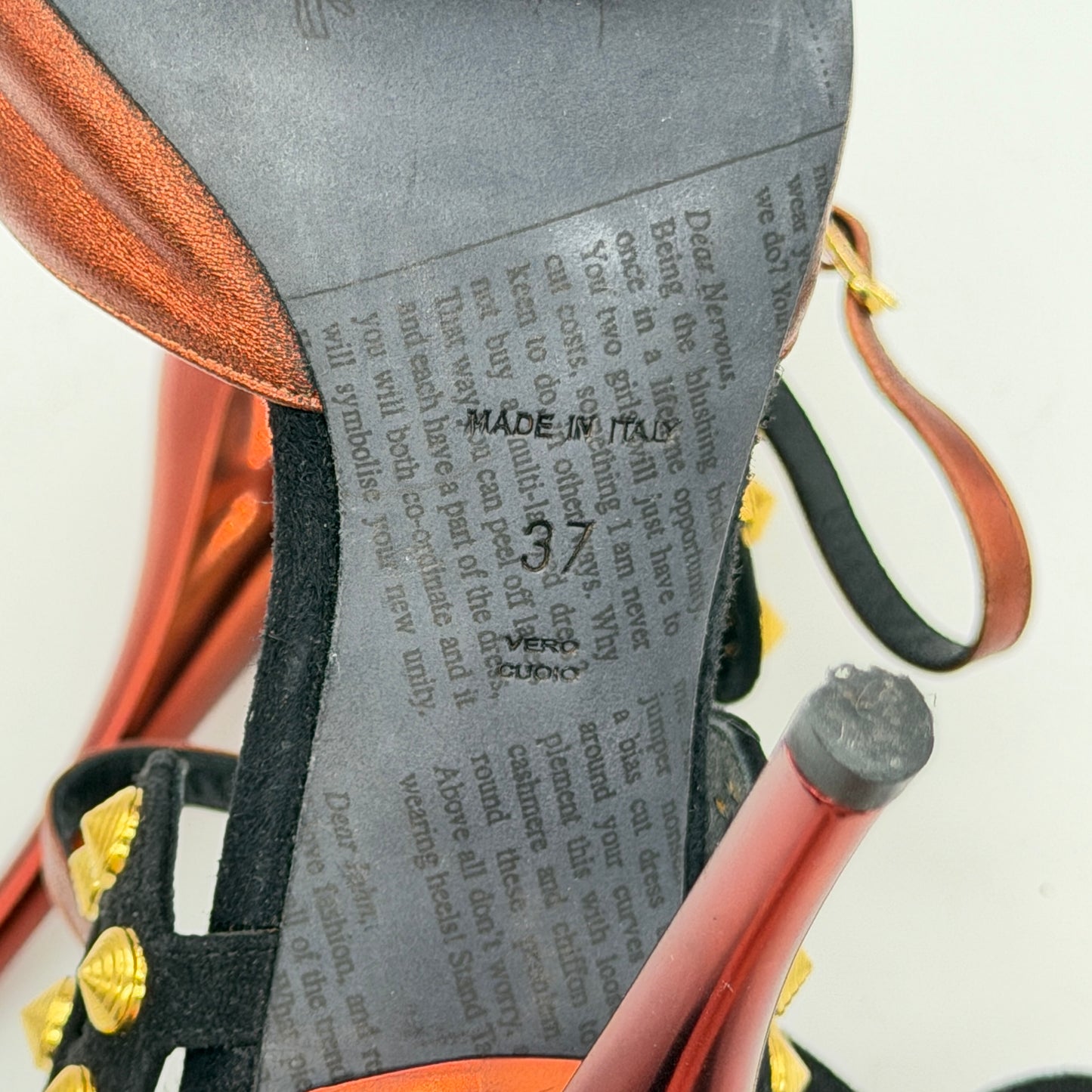 Sandales Cuivre John Galliano FW 2008