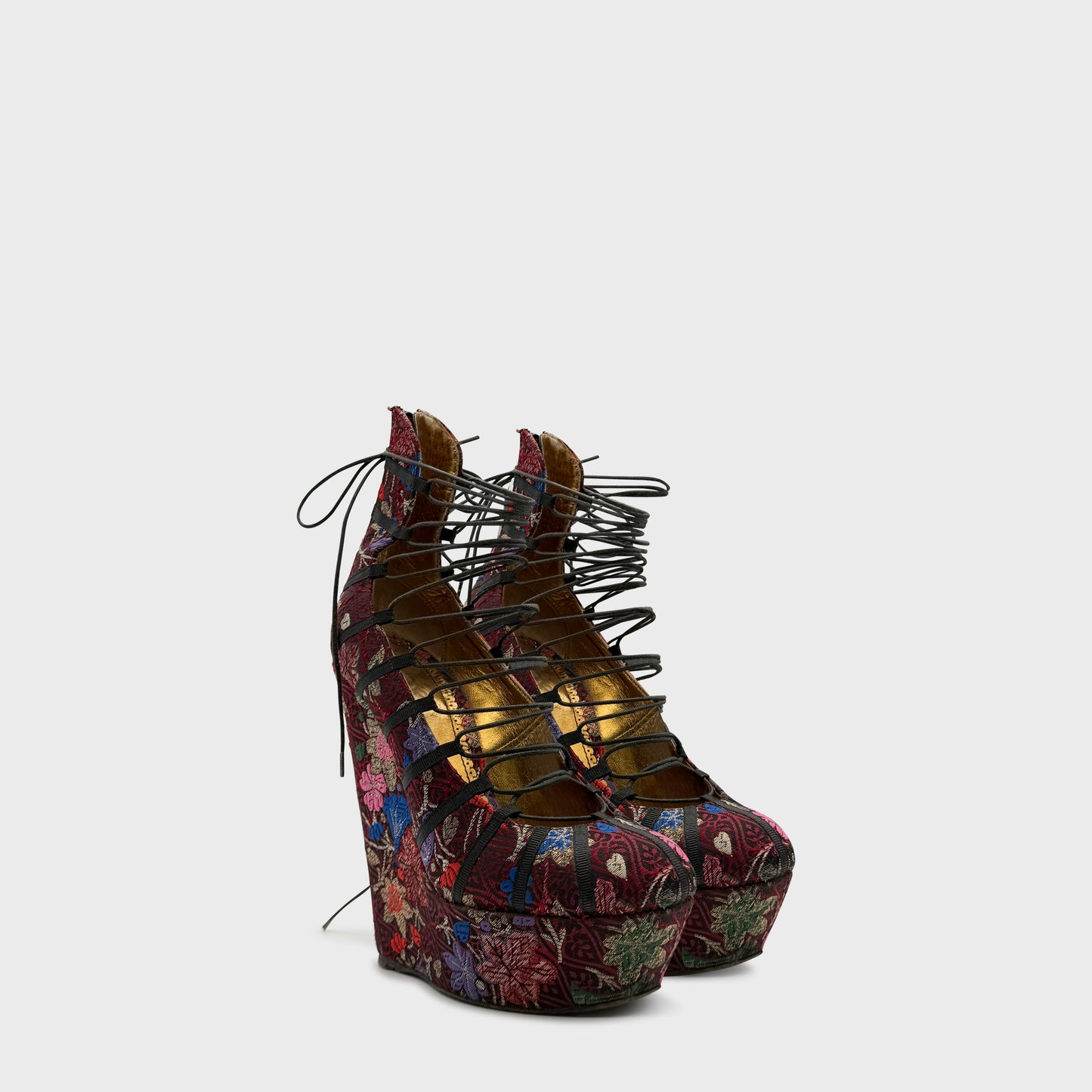 Bottines Jacquard Pourpre John Galliano 2004