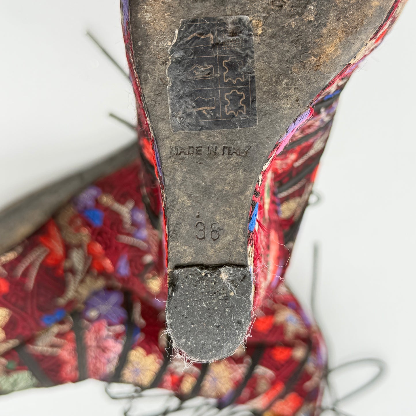 Bottines Jacquard Pourpre John Galliano 2004