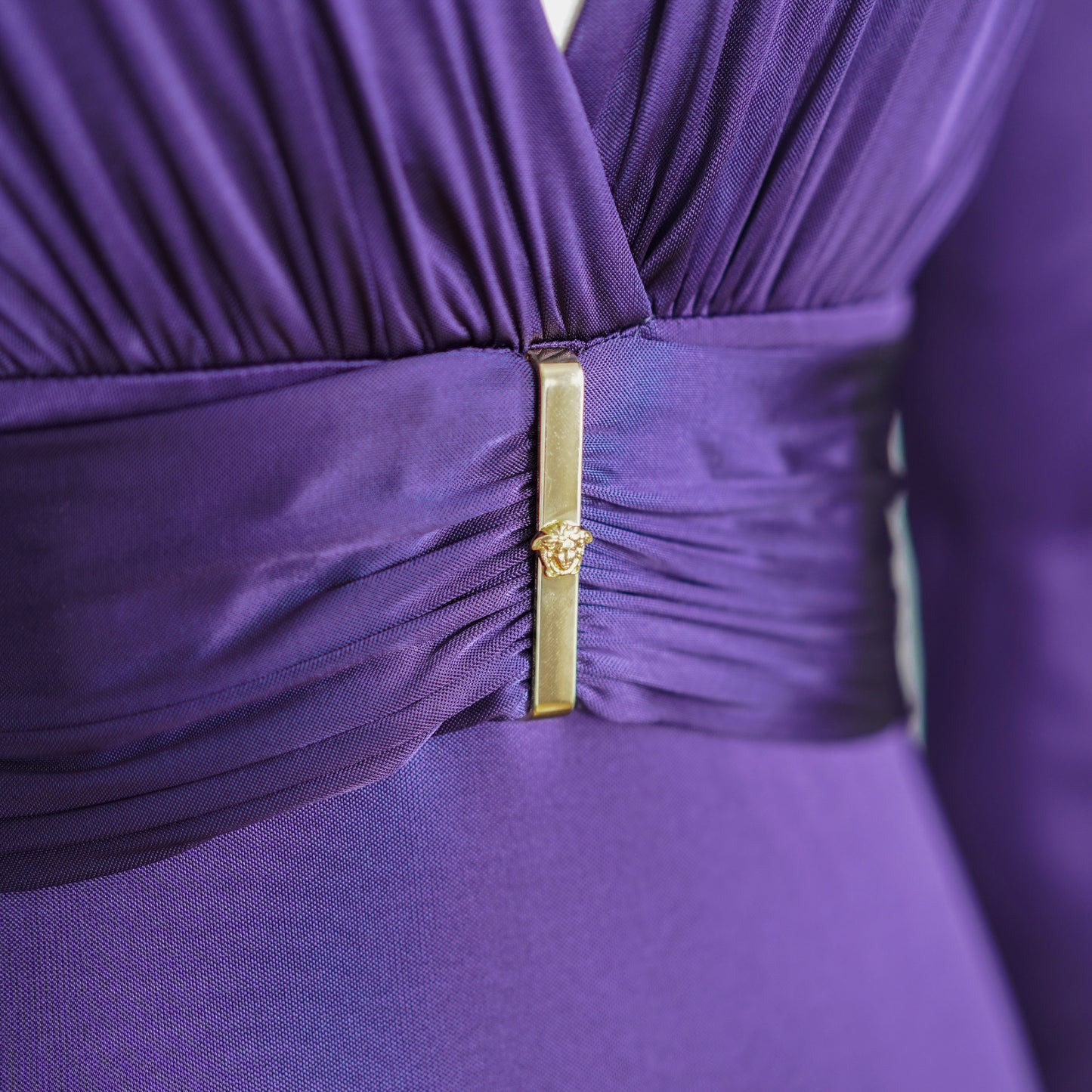 Robe Prune Versace FW 2013 par Donatella Versace