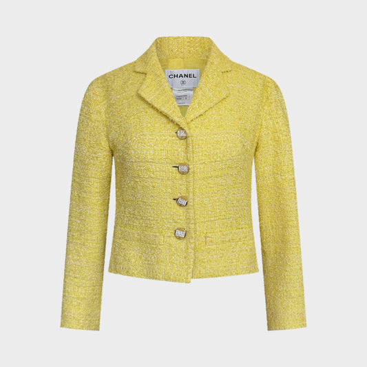 Tailleur Tweed Jaune Chanel Croisière 2012 par Karl Lagerfeld