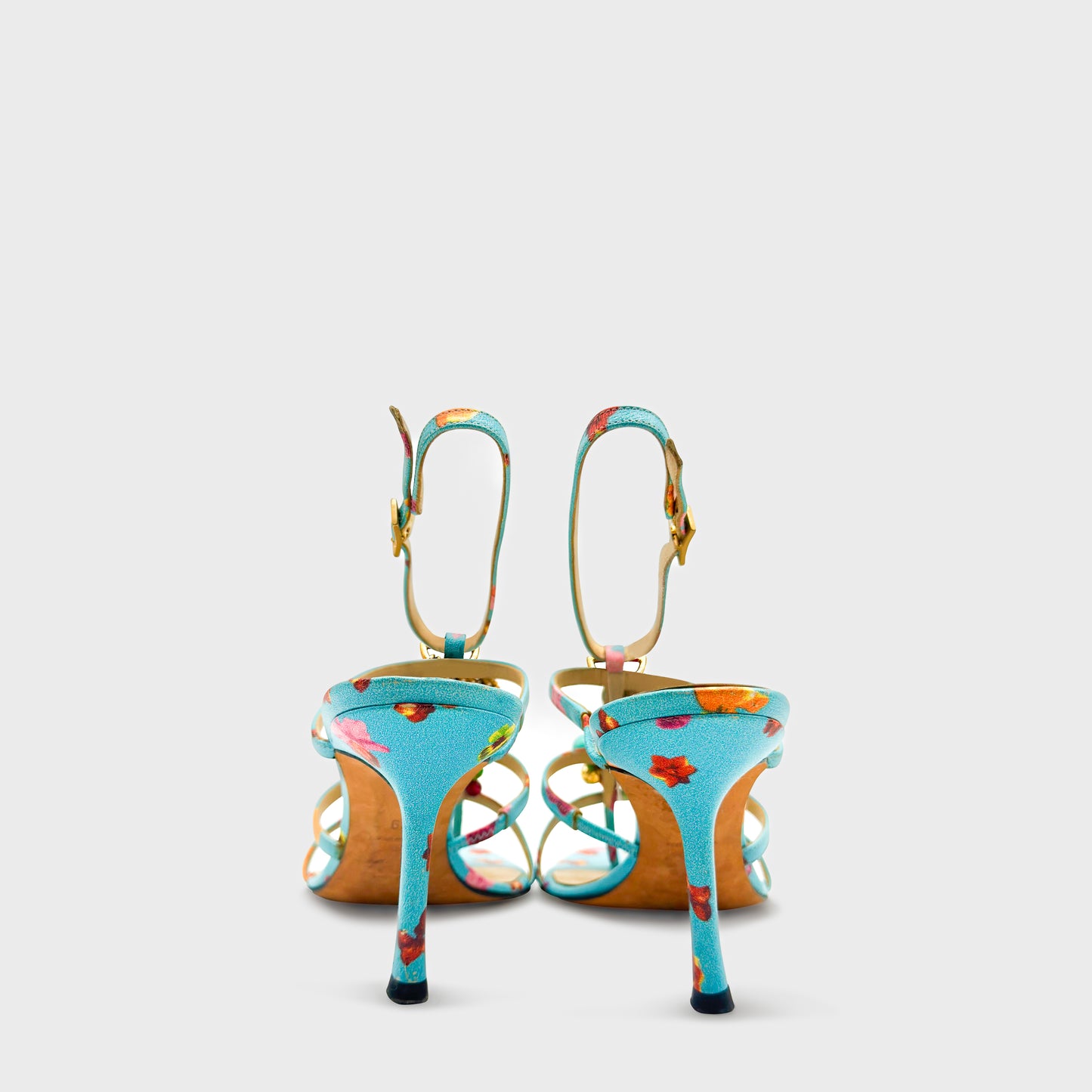 Sandales Bleu et Fleur Versace 2000