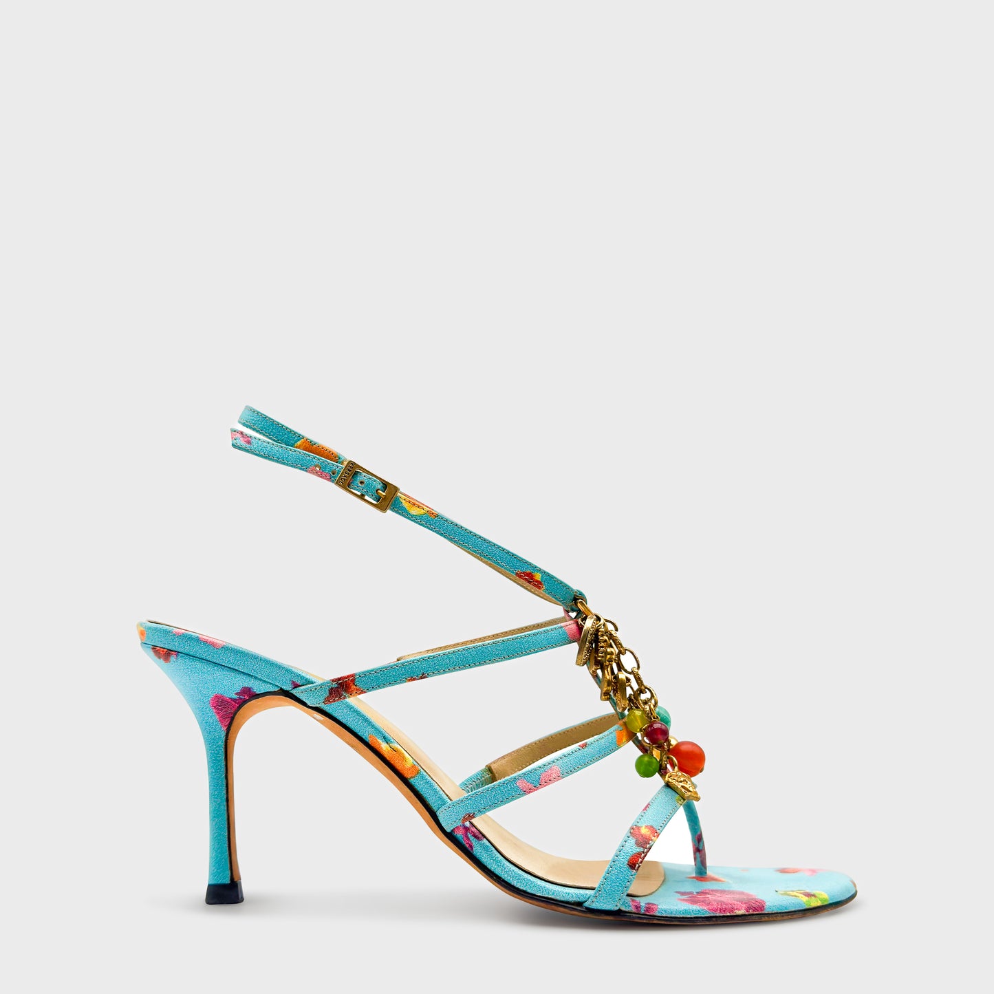 Sandales Bleu et Fleur Versace 2000