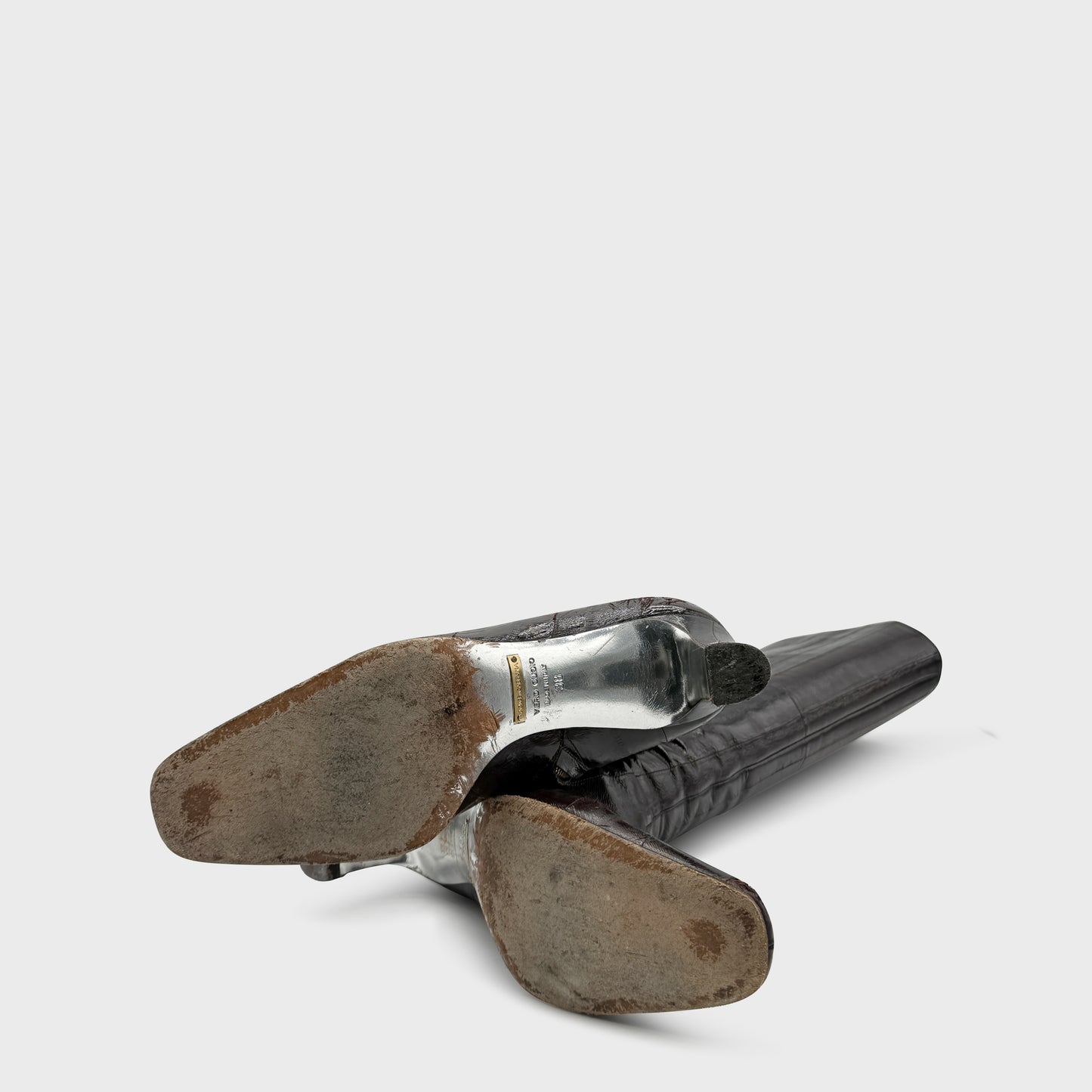 Dolce &amp; Gabbana 2000 Eel Brown Boots