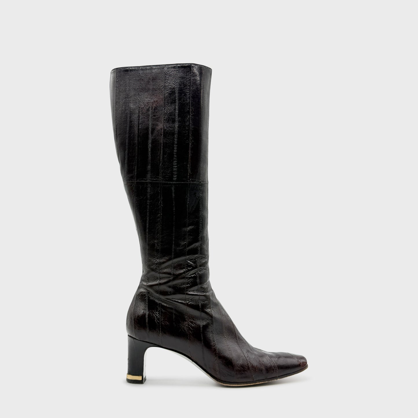 Dolce &amp; Gabbana 2000 Eel Brown Boots