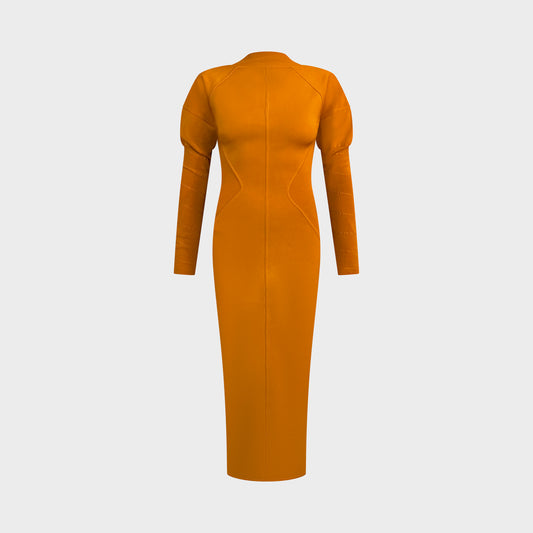 Robe Orange Alaia FW 1989 par Azzedine Alaia