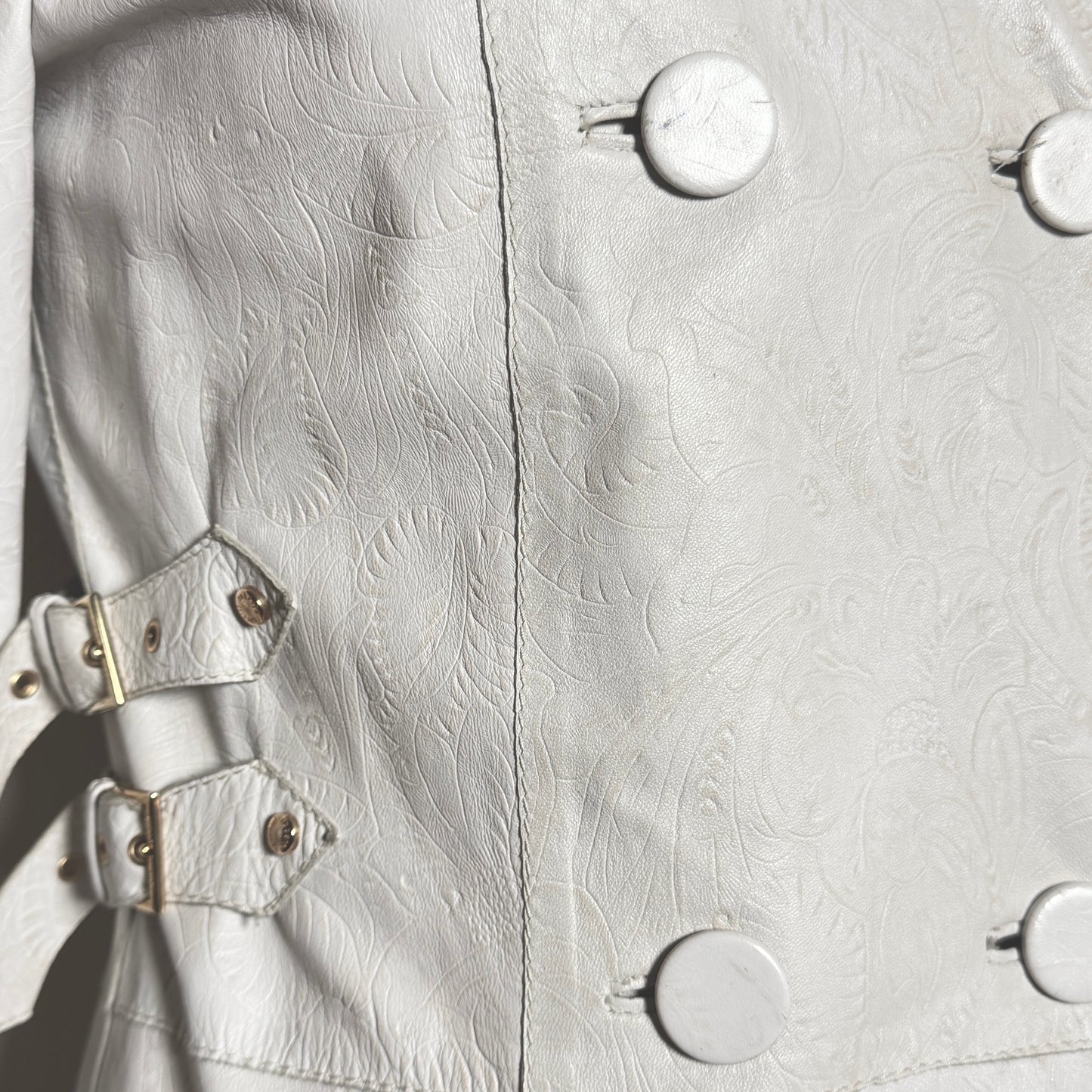 Trench Cuir Blanc Roberto Cavalli 2000