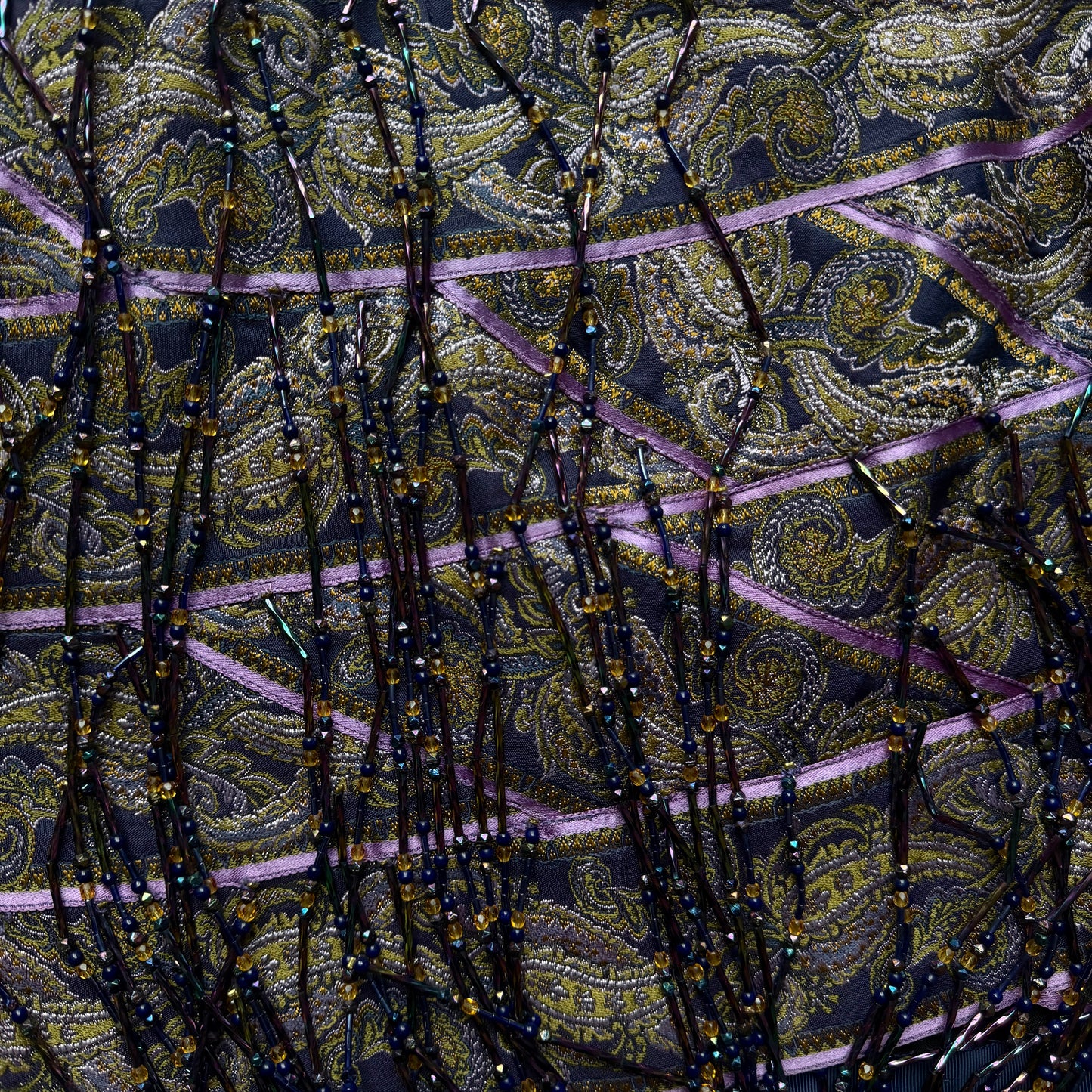 Jupe Brodée Violette Haute Couture 2000 par Angelo Tarlazzi