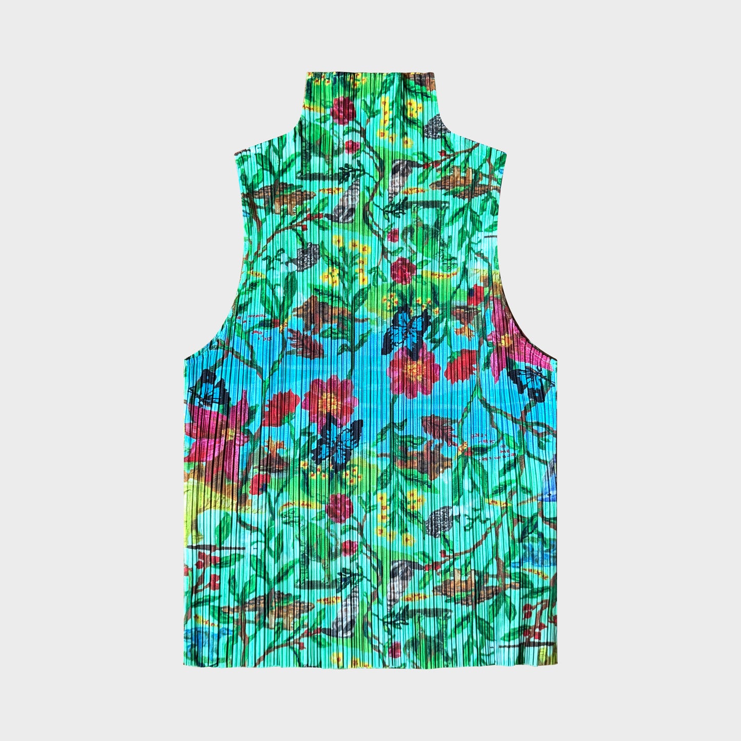 Débardeur Vert Motif Fleur Issey Miyake SS 2006