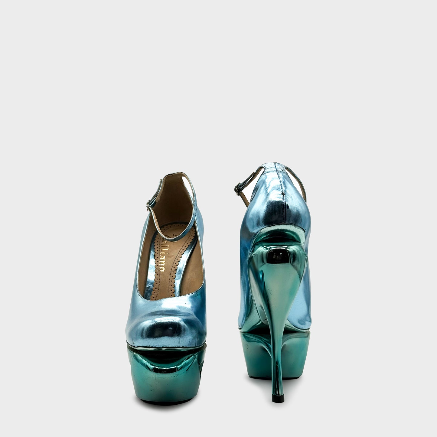 Escarpin Bleu Galliano SS 2009 par John Galliano