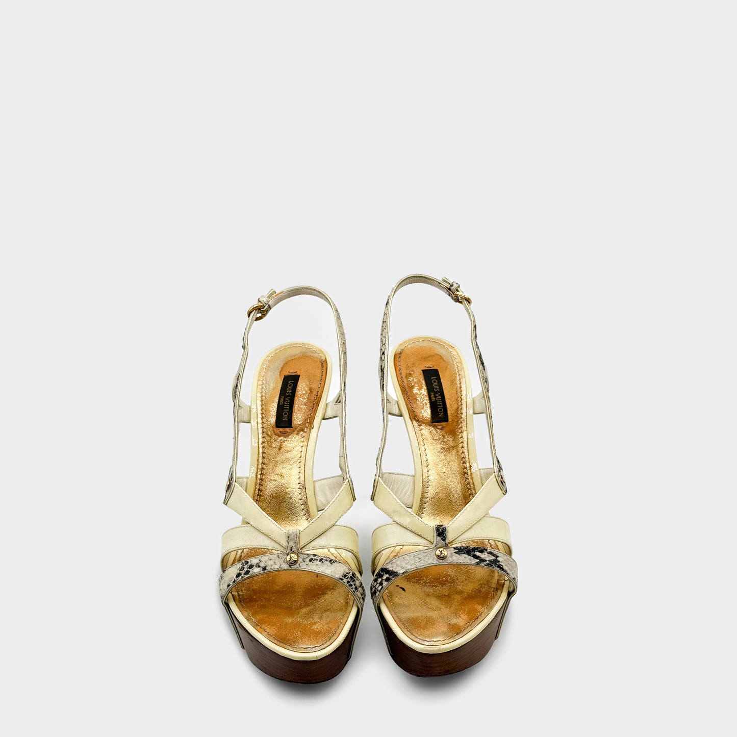 Sandale Python Beige Louis Vuitton SS 2009 par Marc Jacobs