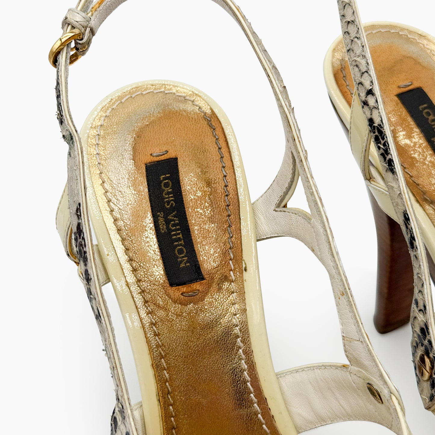 Sandale Python Beige Louis Vuitton SS 2009 par Marc Jacobs
