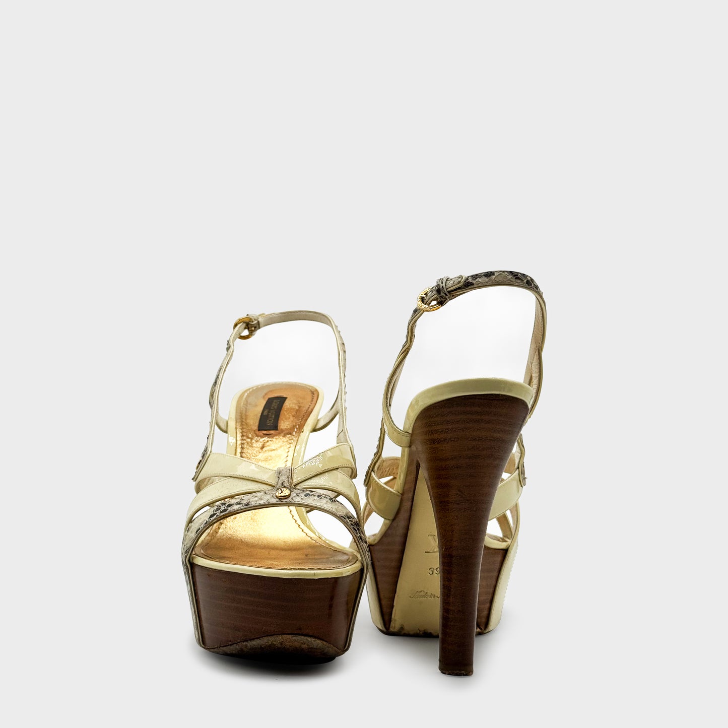 Sandale Python Beige Louis Vuitton SS 2009 par Marc Jacobs