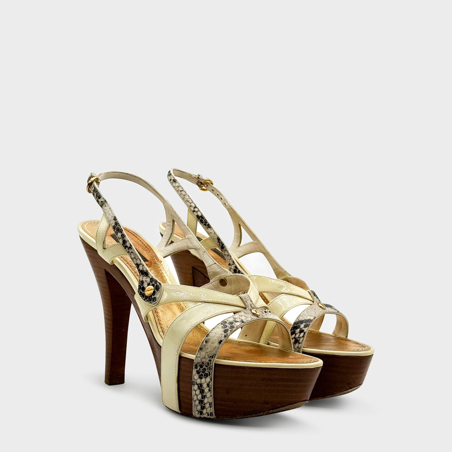 Sandale Python Beige Louis Vuitton SS 2009 par Marc Jacobs