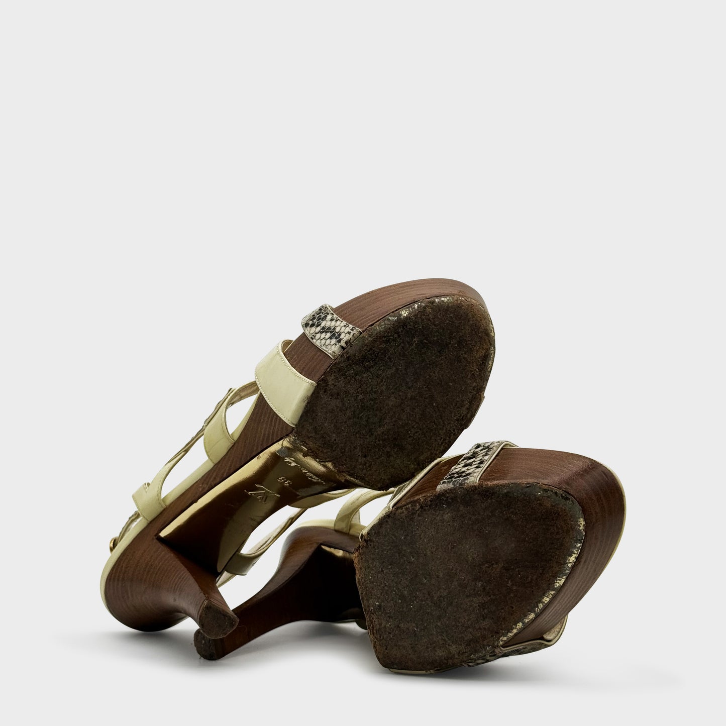 Sandale Python Beige Louis Vuitton SS 2009 par Marc Jacobs