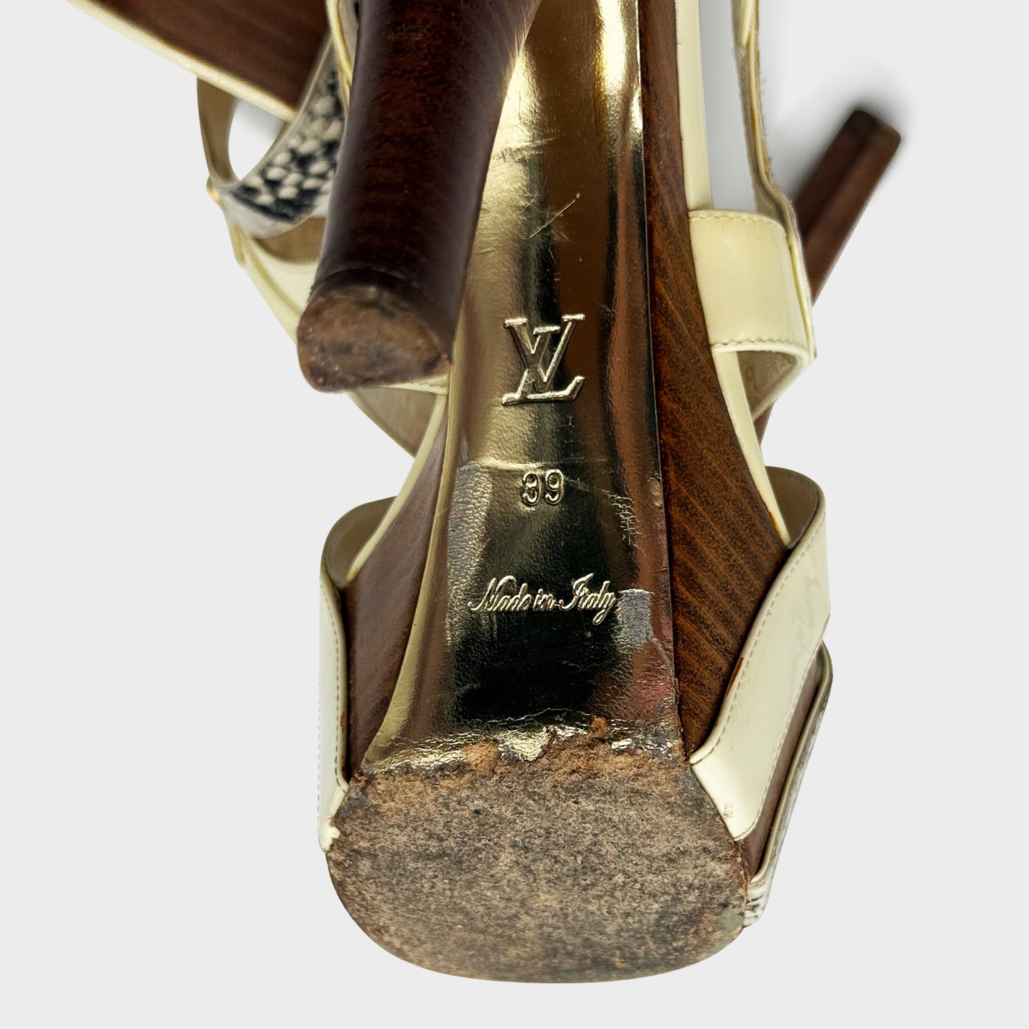 Sandale Python Beige Louis Vuitton SS 2009 par Marc Jacobs