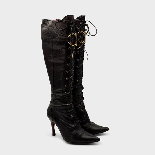 Bottes Marron Christian Dior FW 2000 par John Galliano