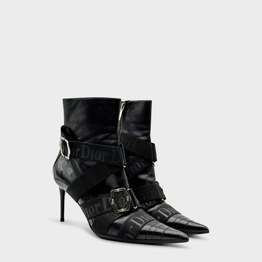 Bottine Noir Strap FW 2004 Christian Dior par John Galliano