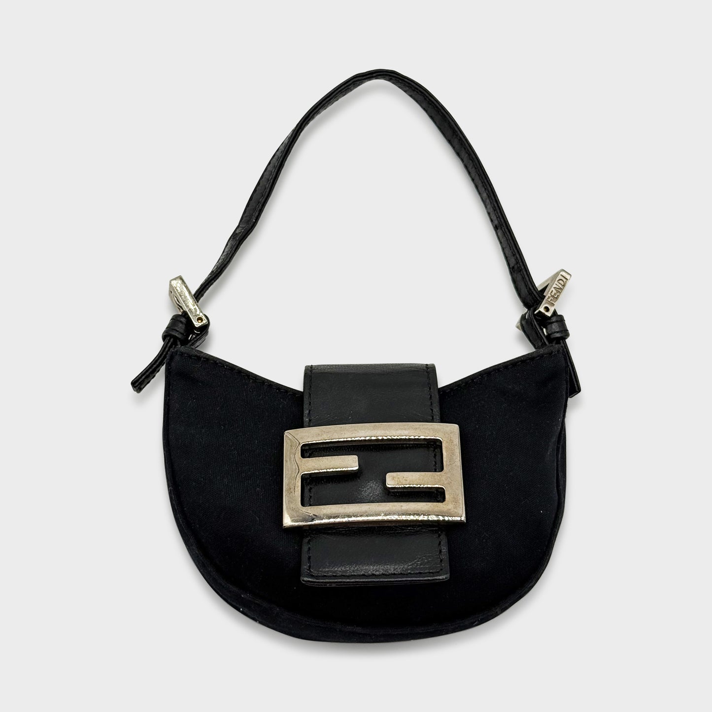 Sac Croissant Nylon Noir 2000 Fendi par Karl Lagerfeld