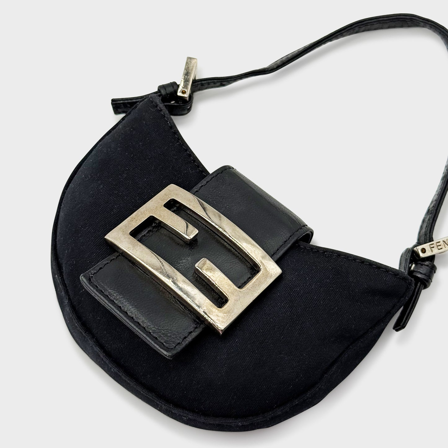 Sac Croissant Nylon Noir 2000 Fendi par Karl Lagerfeld