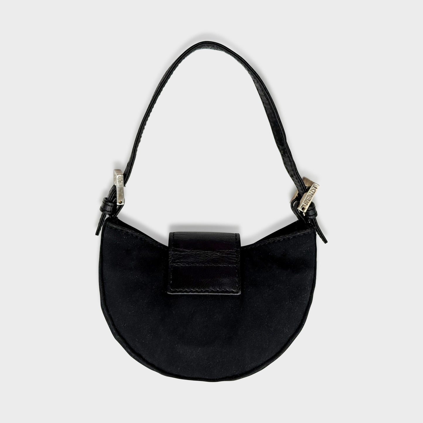 Sac Croissant Nylon Noir 2000 Fendi par Karl Lagerfeld