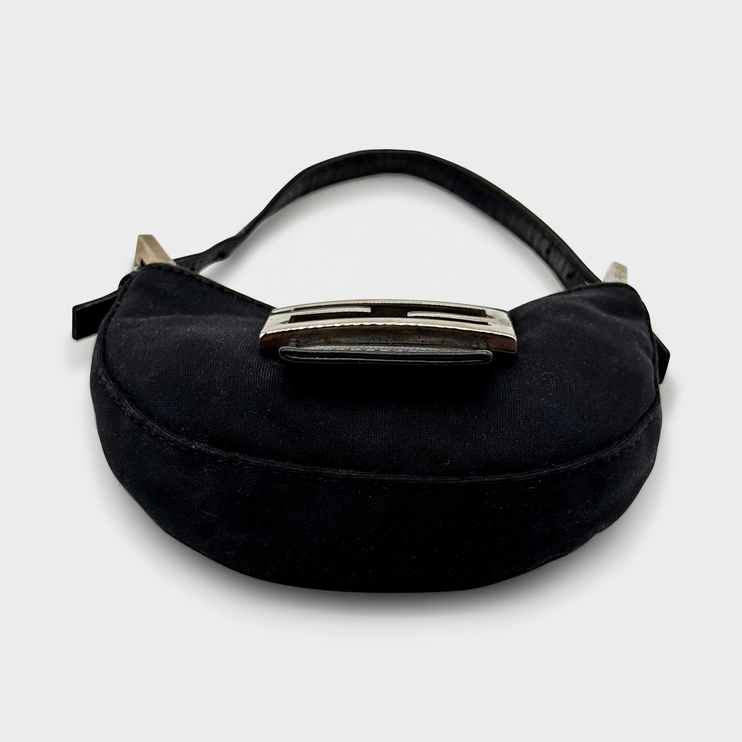 Sac Croissant Nylon Noir 2000 Fendi par Karl Lagerfeld