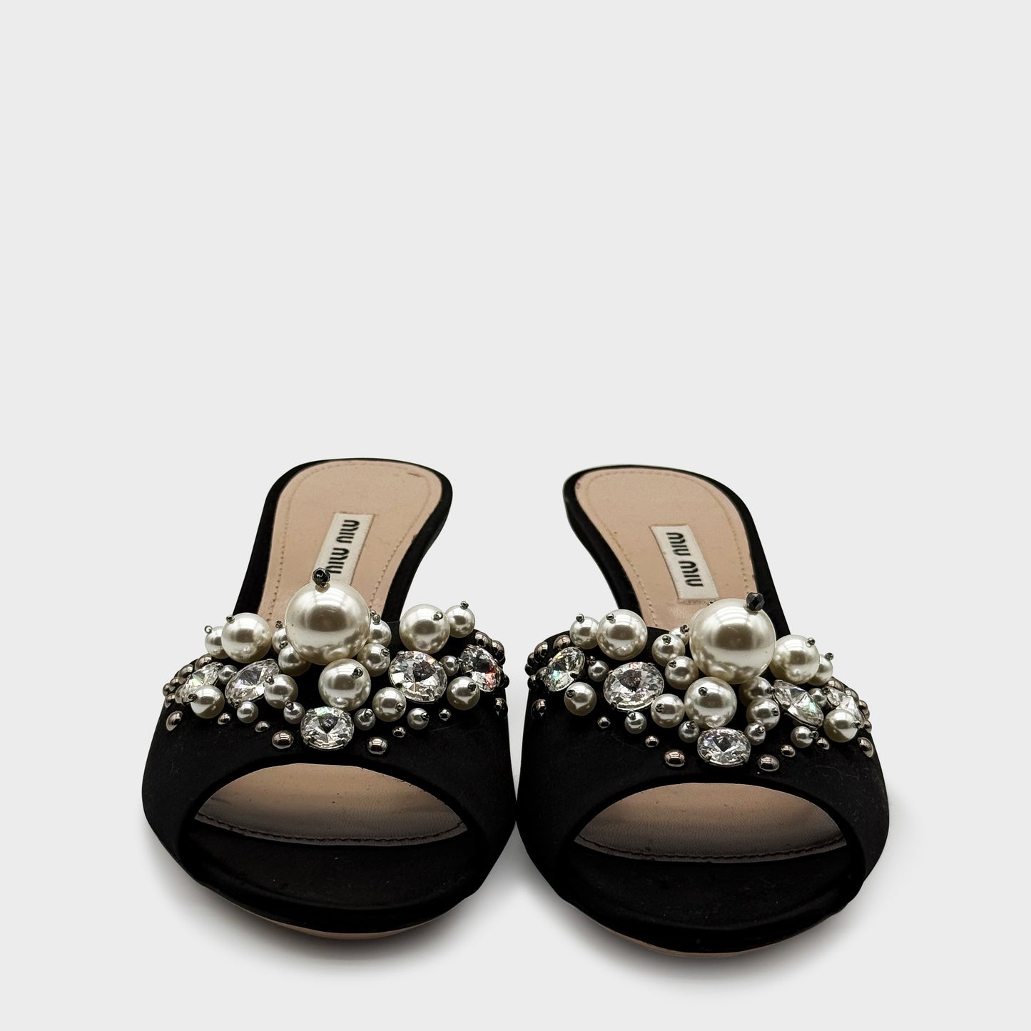 Mules Perle Noir Miu Miu 2010 par Miuccia Prada