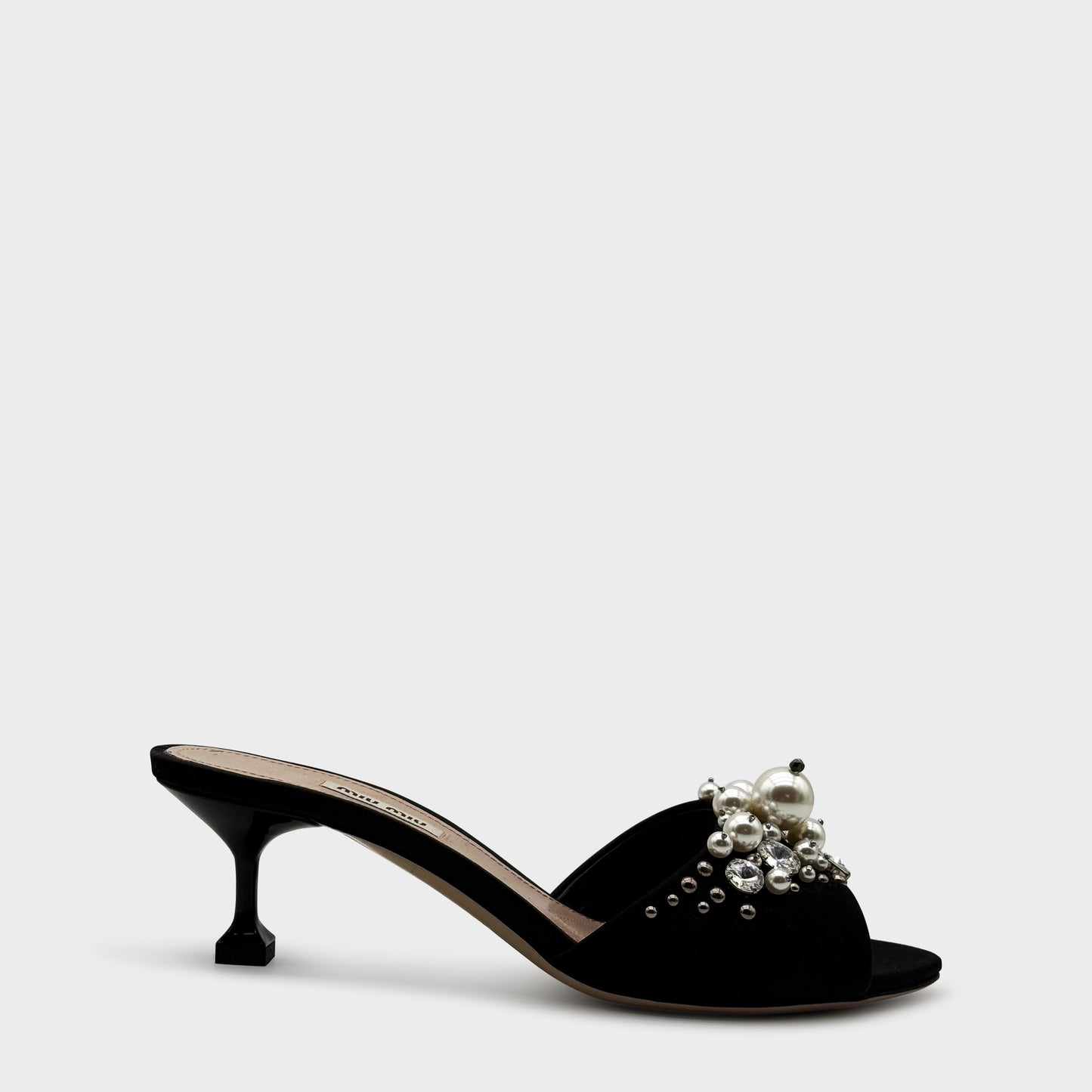 Mules Perle Noir Miu Miu 2010 par Miuccia Prada