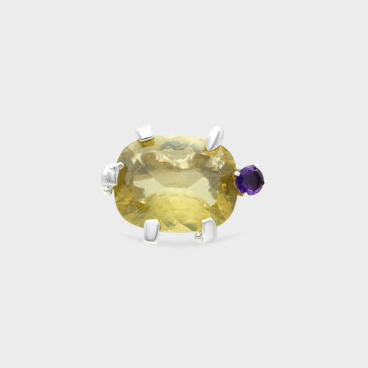 Bague Argent Citrine Christian Lacroix 1990