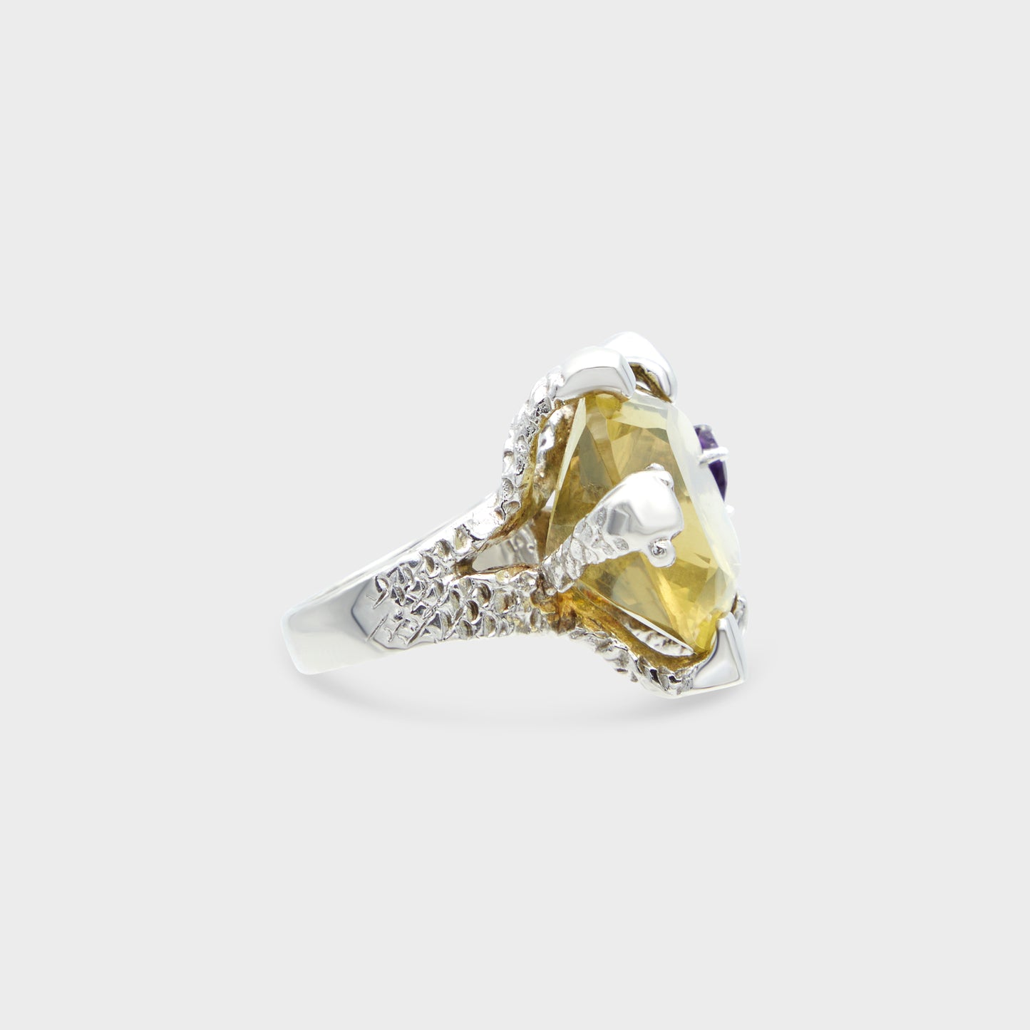 Bague Argent Citrine Christian Lacroix 1990