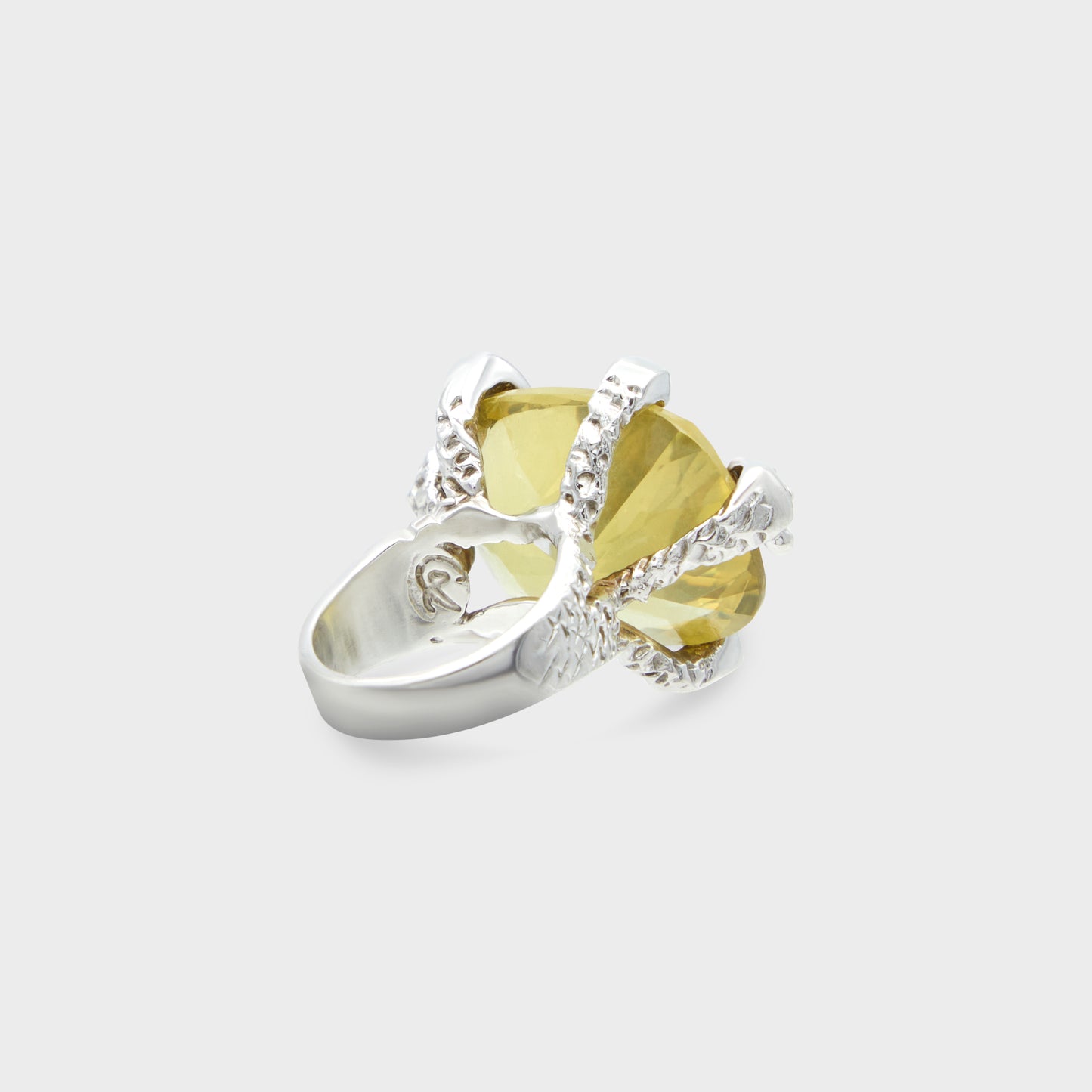 Bague Argent Citrine Christian Lacroix 1990