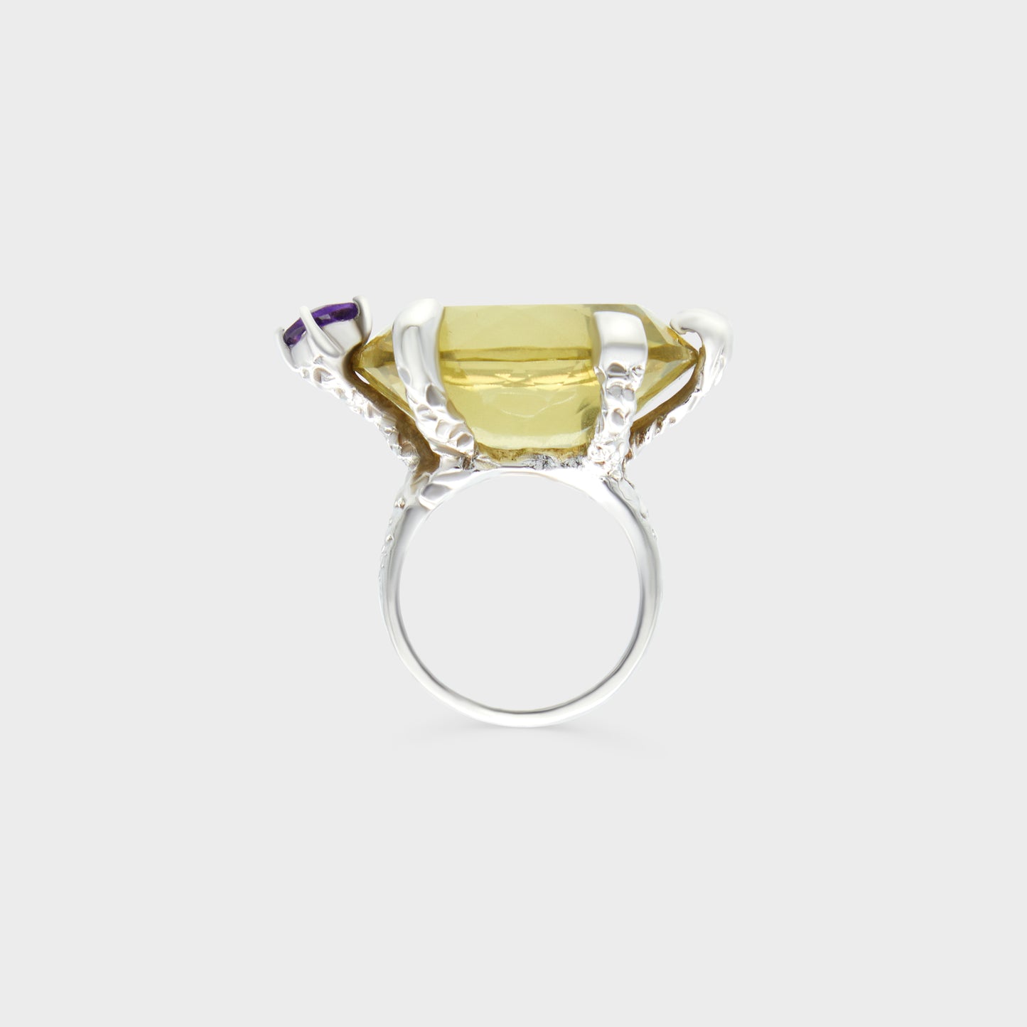 Bague Argent Citrine Christian Lacroix 1990