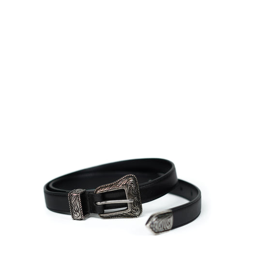 Ceinture Noir Cow-boy Saint-Laurent